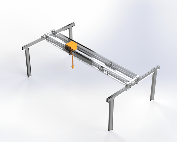 The trolley with hoist